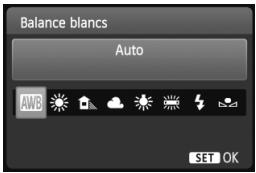 CANON EOS 600D - Sélectionnéz la balance des blancs. - 1