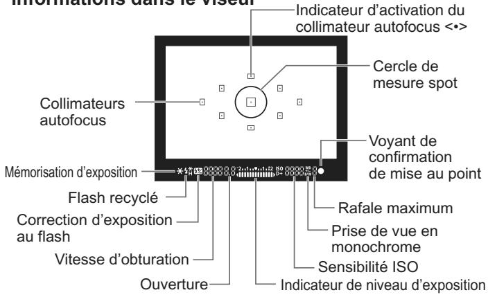 CANON EOS 600D - Informations dans le viseur - 1