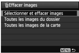 CANON EOS 600D - Sélectionnez [Effacer images]. - 1