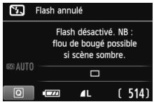 CANON EOS 600D NU - Désactivation du flash - 2