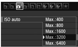 CANON EOS 600D NU - MENU réglage de la sensibilité ISO maximale pour ISO auto* - 1