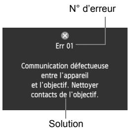 CANON EOS 600D NU - Codes d'erreur - 1