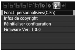 CANON EOS 600D NU - Personnalisation de l'appareil photo - 2