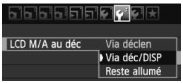 CANON EOS 600D NU - Menu activation/désactivation de l'écran LCD - 1