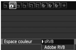 CANON EOS 600D NU - Sélectionnez [espace couleur]. - 1