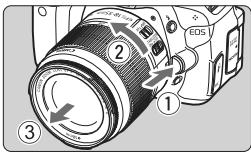 CANON EOS 600D NU - Retrait de l'objectif - 1