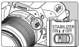 CANON EOS 600D NU - À propos de l'image stabilizer (stabilisateur d'image) de l'objectif - 1