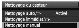 CANON EOS 600D NU - Sélectionnez [nettoyage du capteur]. - 1