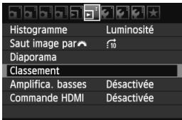 CANON EOS 600D NU - MENU Attribution de classements - 1
