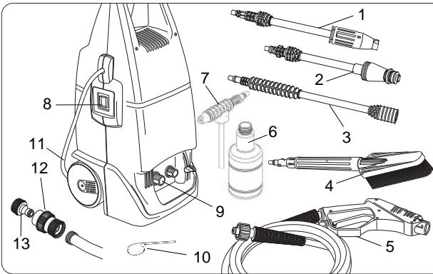 SISTEMA WASH MASTER 1600 TSS - PARTS DRAWING - PARTS LIST - 1