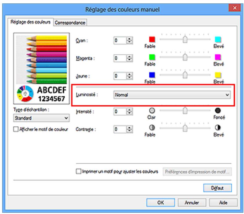 CANON PIXMA MG2555 - Spécifiez la luminosité. - 1