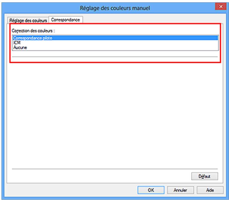 CANON PIXMA MG2555 - Sélectionnez la correction des couleurs. - 1
