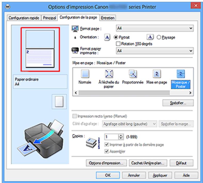 CANON PIXMA MG2555 - Définissez la plage d'impression. - 1