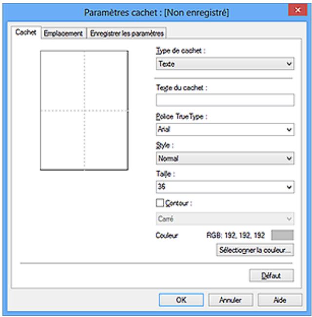 CANON PIXMA MG2555 - Cliquez sur Définir le cachet... - 1