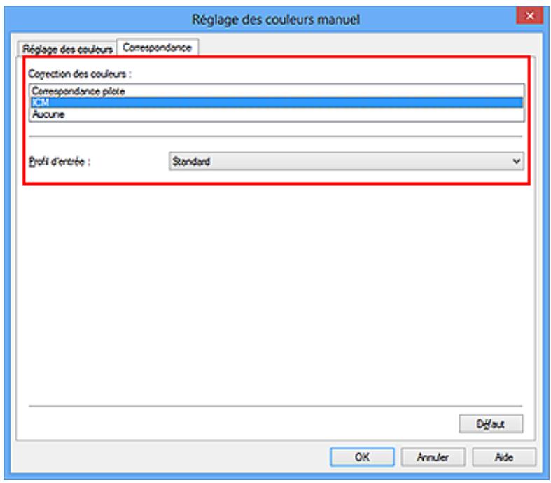 CANON PIXMA MG2555 - Sélectionnez la correction des couleurs. - 1