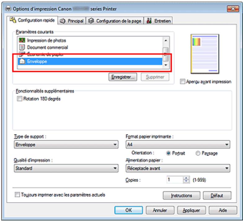 CANON PIXMA MG3150 - Configuration de l'impression des enveloppes - 1