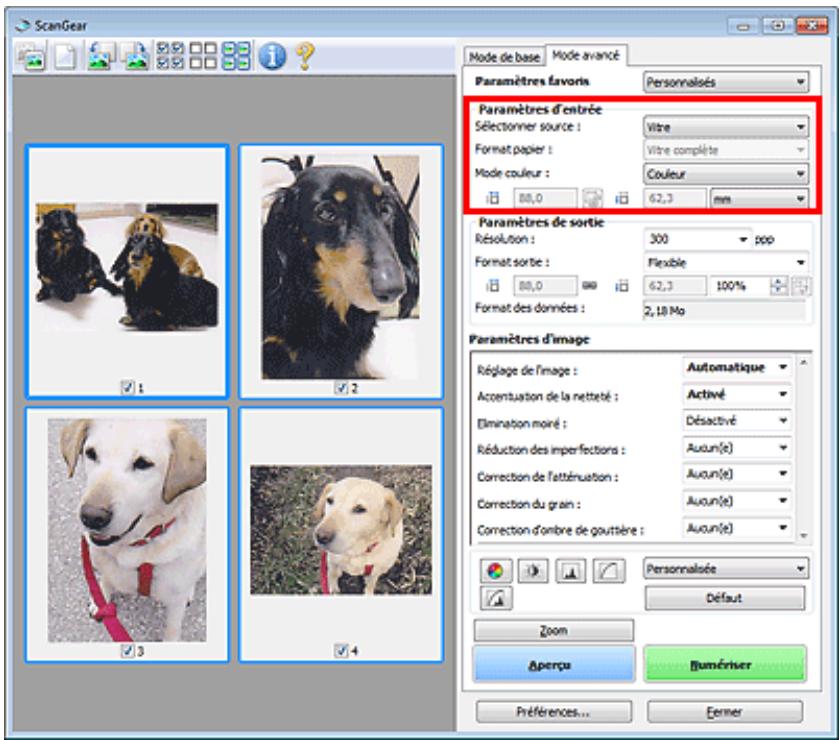 CANON PIXMA MG3150 - Paramètres d'entrée - 1