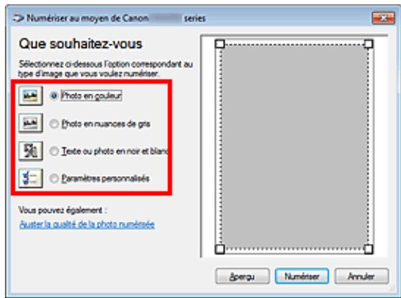 CANON PIXMA MG3150 - Sélectionnez un type d'image selon l'élement à numériser. - 2