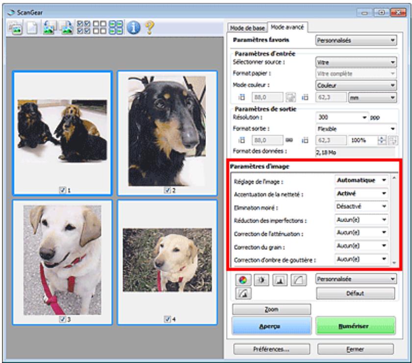 CANON PIXMA MG3150 - Paramètres d'image - 1