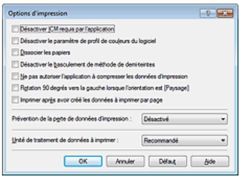 CANON PIXMA MG3150 - Changement des options d'impression - 2