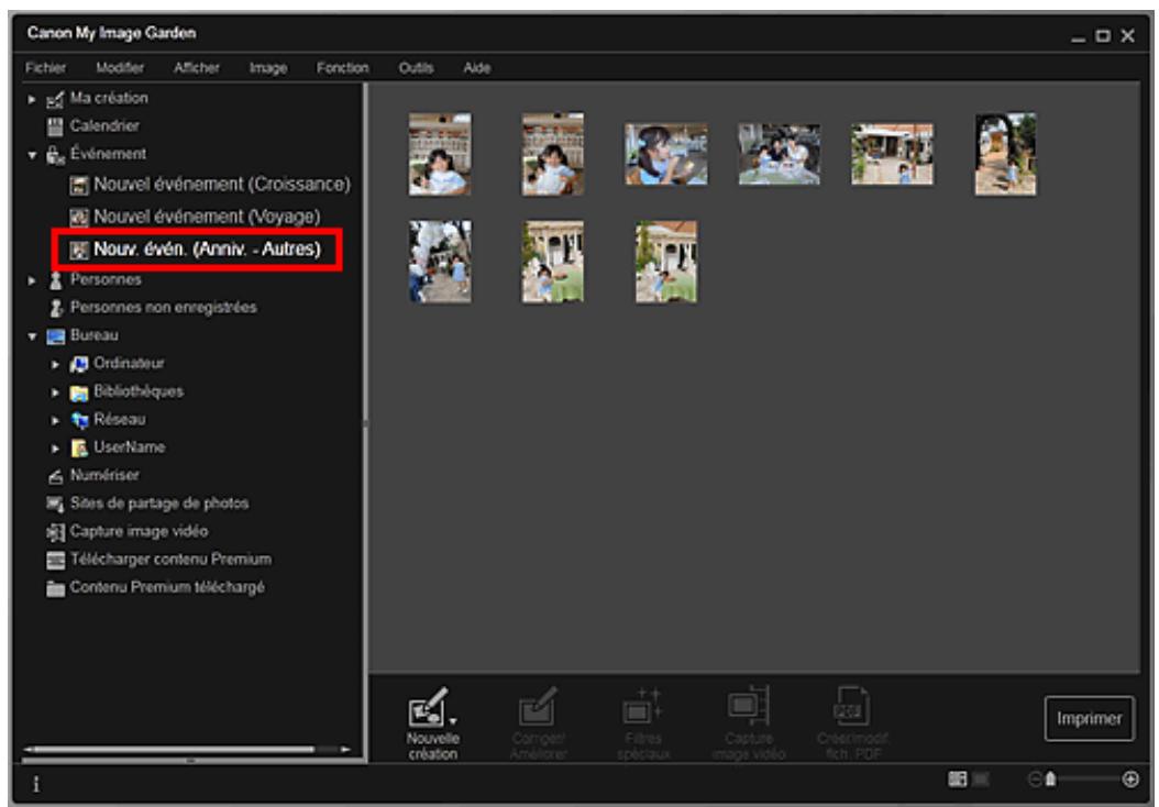 CANON PIXMA MG3150 - Vue Événement (images, fichiers PDF et vidés) - 1