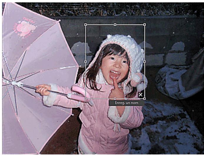 CANON PIXMA MG3150 - Spécifiez la zone correspondant à la personne que vous souhaitez enregistrer - 1