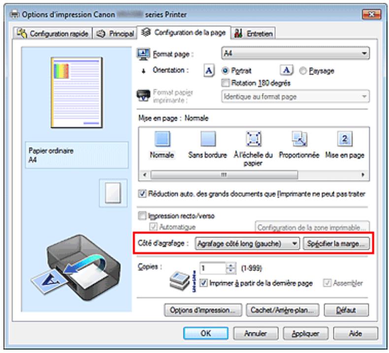 CANON PIXMA MG3150 - Définition de la marge d'agrafage - 2