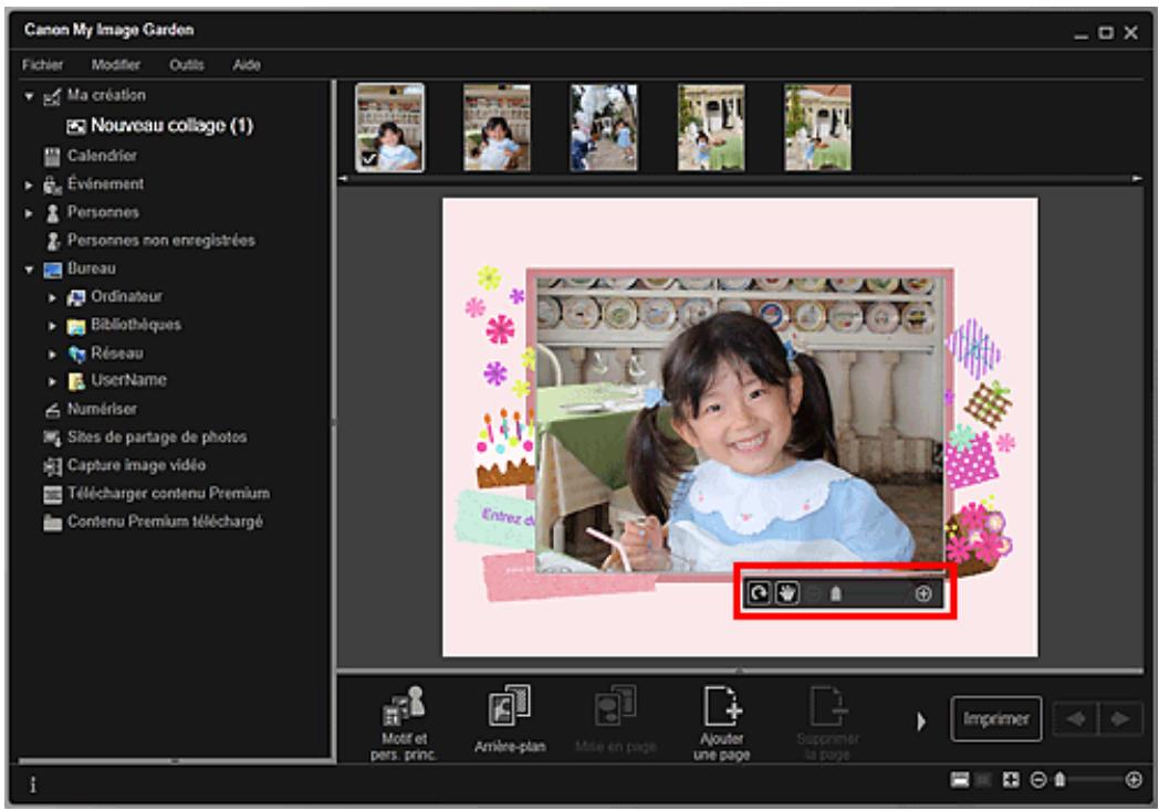 CANON PIXMA MG3150 - Modification de l'angle, de la position et du format des images - 1