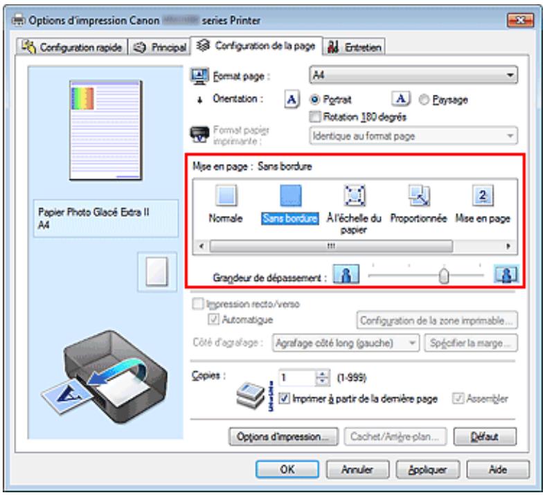 CANON PIXMA MG3150 - Définition d'une impression sans bordure - 1