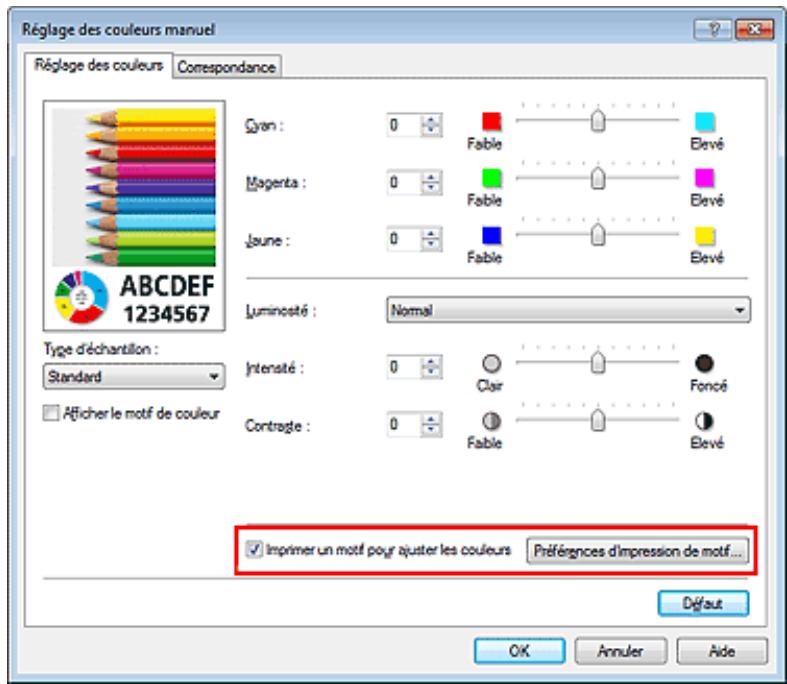 CANON PIXMA MG3150 - Sélection de l'impression du motif - 1
