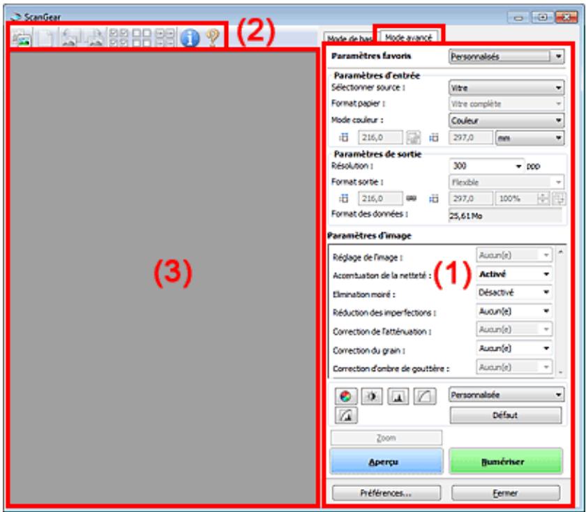CANON PIXMA MG3150 - Onglet Mode avancé - 1