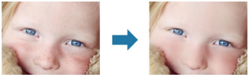 CANON PIXMA MG3150 - Utilisation du lissage numérique de visage - 1