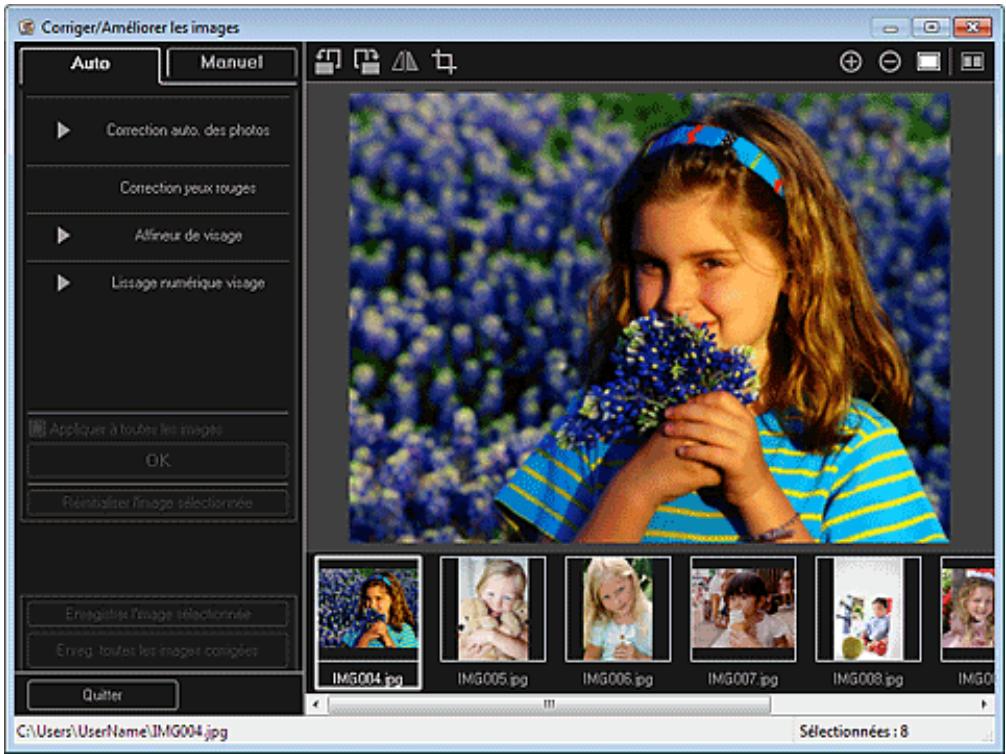 CANON PIXMA MG3150 - Utilisation de l'affineur de visage - 4