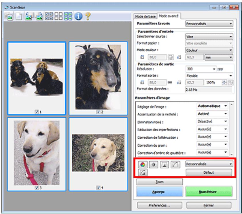 CANON PIXMA MG3150 - Boutons de réglage des couleurs - 1