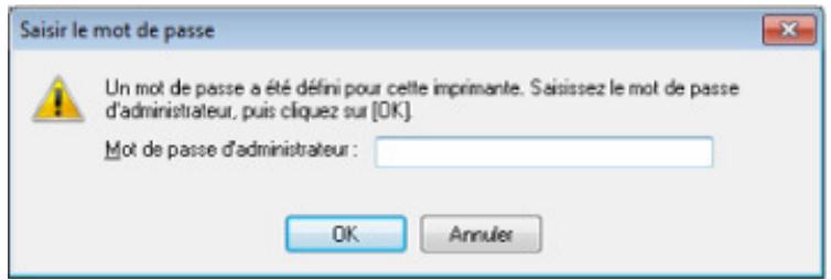 CANON PIXMA MG3150 - L'écran Saisir le mot de passer s'affiche pendant la configuration - 1