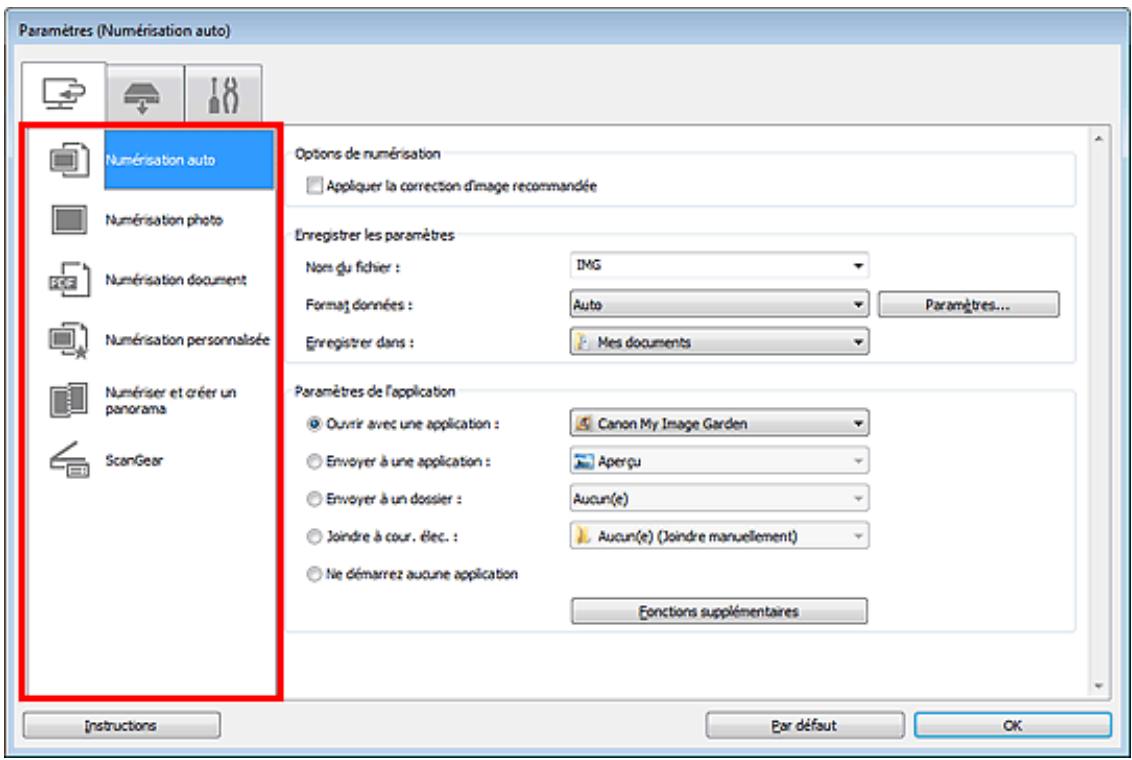 CANON PIXMA MG3150 - Boîte de dialogue Paramètres - 1