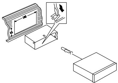 VDO DAYTON CD 1204 - MONTAGE FRONTAL DIN (méthode A) - 1