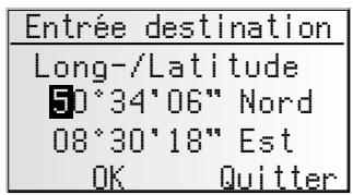VDO DAYTON MS 4200 - Entrée destination par le biais de Long/-Latitude - 1
