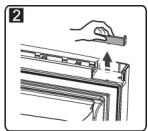 BRANDT BFC644YNW - Reversing the door - 4