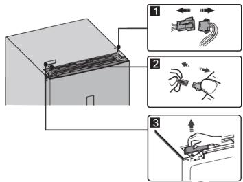 BRANDT BFC644YNW - Reversing the door - 6