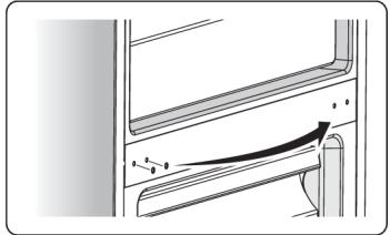 BRANDT BFC644YNW - Reversing the door - 12
