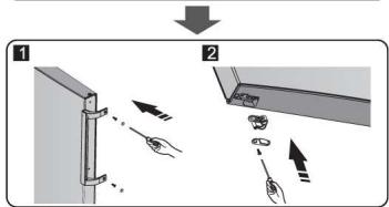 BRANDT BFC644YNW - Reversing the door - 11