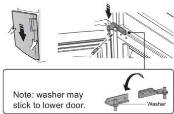 BRANDT BFC644ZNX - Reversing the door - 15