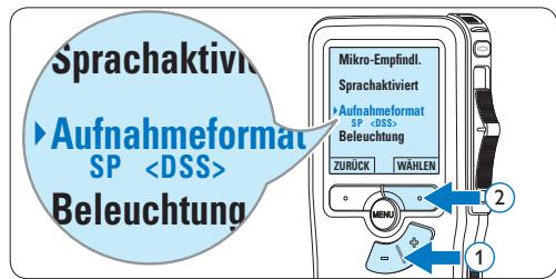 PHILIPS LFH9399 - Ändern des Aufnahmeformats - 3