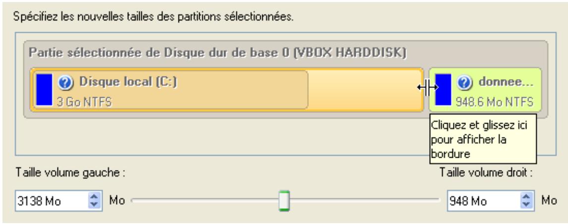 PARAGON SOFTWARE PARTITION MANAGER 10 PROFESSIONAL - Augmenter la taille d'une partition systeme en utilisant l'espace NON utilisé d'une partition adjacente - 3