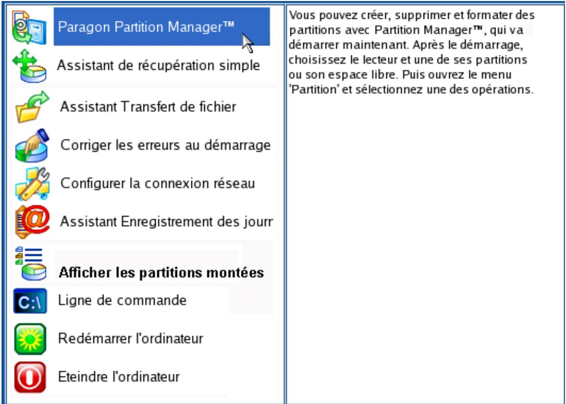 PARAGON SOFTWARE PARTITION MANAGER 10 PROFESSIONAL - Reduire la taille d'une partition systeme pour augmenter CELLE d'une partition de donnnees - 3