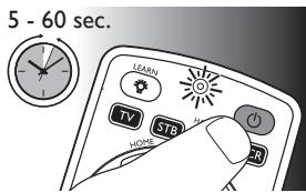 PHILIPS SRP 5004 - Exempel: ställa in universalfjärrkontrollen für TV:n: - 3