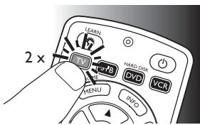 PHILIPS SRP 5004 - Esimerkki: yleiskaukosäätimen märittäminen ohjaamaan TV:tä: - 6