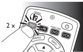 PHILIPS SRP 5004 - Eksempel: opsætning af universalfjernbetjeningen til betjening af dit TV: - 6