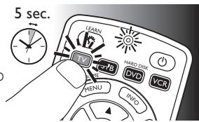 PHILIPS SRP 5004 - Esimerkki: yleiskaukosäätimen märittäminen ohjaamaan TV:tä: - 1